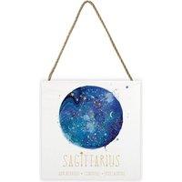 Summer Thornton Sagittarius Wooden Block in White