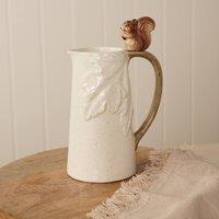 Country Living Squirrel Acorn Jug in White