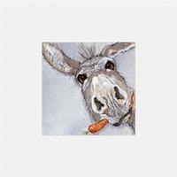 Bev Davies Crunchy Donkey Mounted Print in Brown