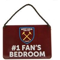 West Ham United FC 1 Fans Bedroom Door Sign in Maroon