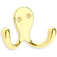 Securit Double Robe Hook Pack of 2 in Gold