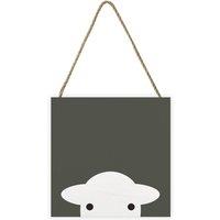 Herdy Peep Wood Plaque in Grey