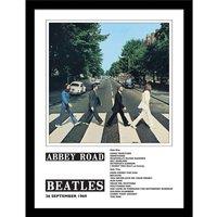 The Beatles Abbey Road Framed Print in White