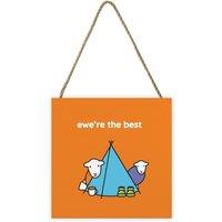 Herdy Ewere The Best I Plaque in Orange