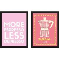 Athene Fritsch x Studio Dolci Espresso Club Framed Print in Dusty Pink