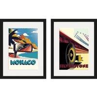 ZOOM Monaco Silverstone Framed Print Set Pack of 2 in Black