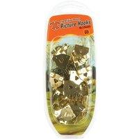 X Picture Hooks No 3 Brass Plated 20pk