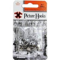 X Picture Hooks No 1 Nickel Plated 5pk