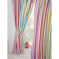 Bedding & Beyond Rainbow Striped Lined Curtains Pack of 2 72in x 66in