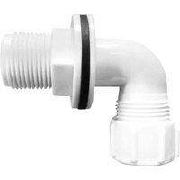 Securplumb Angled Tank Connector in White
