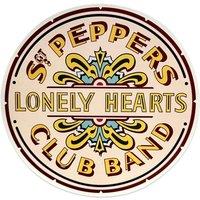 The Beatles Sgt Pepper Drum Sticker in Pale Pink