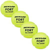 Dunlop Fort All Court Tennis Balls (Pack of 4) in Yellow