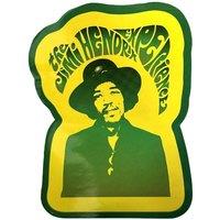 Jimi Hendrix Jimi Logo Swirl Sticker in Bright Yellow