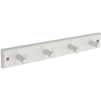 Securit Wood Hook Rail in White