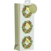 Giftmaker Wreath Christmas Bottle Bag