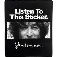 John Lennon Listen To This Sticker in Black