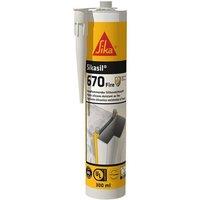 Everbuild Sika Sikacryl-670 Fire Rated Silicone Sealant White 380Ml
