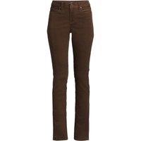 Lands' End Women's Straight Leg Stretch Cord Jeans, Mid Rise in Dark Brown | Size: 12XL