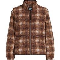 Lands' End Women's Plus Patterned Fleece Boucl Jacket | Size: 2X