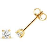 Cervin Blanc Women's 0.30ct Lab Grown Diamond Solitaire Studs Gold Plated Silver