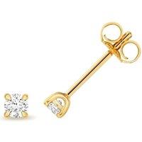 Cervin Blanc Women's 0.40ct Lab Grown Diamond Solitaire Studs Gold Plated Silver