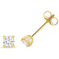 Cervin Blanc Women's 0.50ct Lab Grown Diamond Solitaire Studs Gold Plated Silver