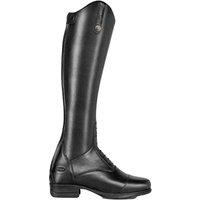Moretta Women's Gianna Leather Long Riding Boots in True Black | Size: 3