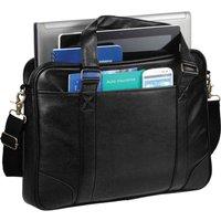 Avenue Men's Oxford 15.6in Laptop Slim Briefcase in Black