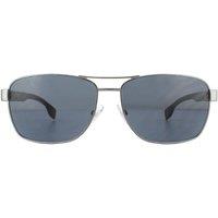 Hugo Boss Men's Rectangle Dark Ruthenium Grey BOSS 1240/S Sunglasses