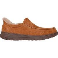 Skechers Men's Murette Faux Fur Lined Moccasin Slippers Chestnut | Size: 8