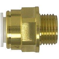 John Guest Brass Coupler 28mm X 1" Male BSP in Gold