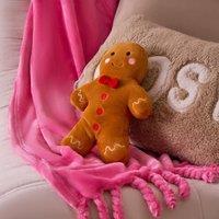 OHS Gingerbread Man Soft Plush Microwaveable Heat Pad in Brown