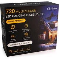 Christow Christmas Icicle Lights Indoor Outdoor Flashing 720 LED 20m