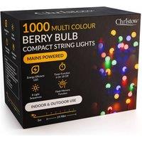 Christow Berry Bulb Christmas String Lights 1000 LED Timer 8 Modes | Size: XL