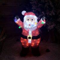 Samuel Alexander 49cm LED Indoor Outdoor Acrylic Santa Christmas Decoration in Red