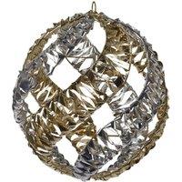 mysmartbuy Silver Gilt Helix LED Spiral Bauble Light 30cm