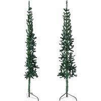Berkfield Home Slim Artificial Half Christmas Tree with Stand Green 180 cm