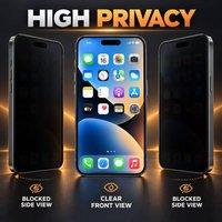 BluCore Privacy Screen Protector for iPh16/15/14 Plus 14/13 /12 Pro Max in Clear