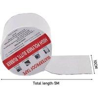 NESTLUNE 100mm*5M Butyl Tape Adhesive Sealant Waterproof Strong in Silver | Size: 1000mm x 400mm