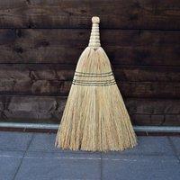 NESTLUNE Traditional Rice Straw Broom 70 cm / 27.5 Hand Brush in Beige | Size: 100 cm x 60 cm