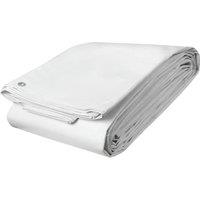 NESTLUNE 3m*4m White Heavy Duty Tarpaulin Waterproof Ground Sheet | Size: 1kg