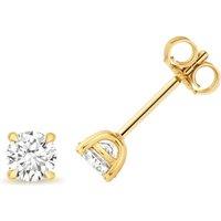 Cervin Blanc Women's Lab Grown Diamond 4-Claw Studs Gold Plated Silver 0.30CT