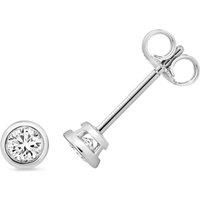 Cervin Blanc Women's 0.30CT Lab Grown Diamond Rubover Studs in Silver