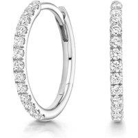 Cervin Blanc Women's Lab Grown Diamond Hoops in Silver 0.30CT