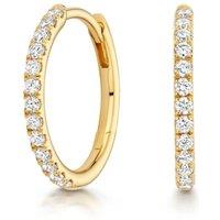 Cervin Blanc Women's Lab Grown Diamond Hoops in Gold Plated Silver 0.30CT