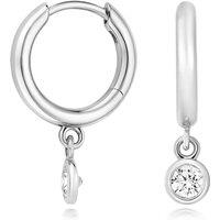 Cervin Blanc Women's Lab Grown Diamond Huggies in Silver 0.23CT
