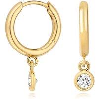 Cervin Blanc Women's Lab Grown Diamond Huggies in Gold Plated Silver 0.23CT