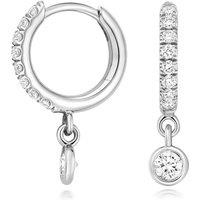 Cervin Blanc Women's Lab Grown Diamond Set Huggies in Silver 0.45CT