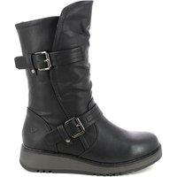Heavenly Feet Women's HANNAH4 Mid Calf Side Zip Boots in Black | Size: 6
