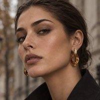 Luxe Tones Women's Sable Luxe Gold Plated Tortoiseshell Resin Drop Earrings